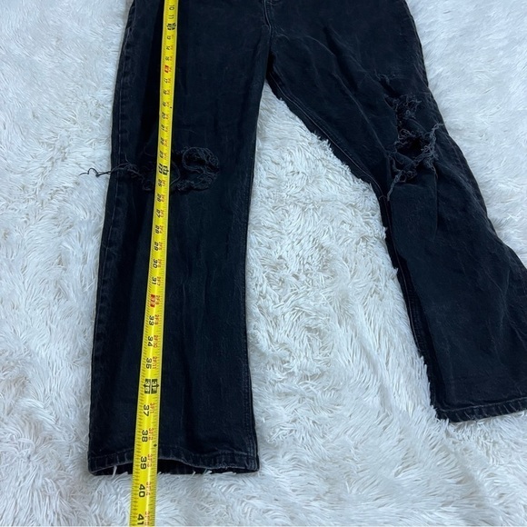 We The Free | Distressed High Waisted Jeans Black Cotton Size 32 - Picture 6 of 12